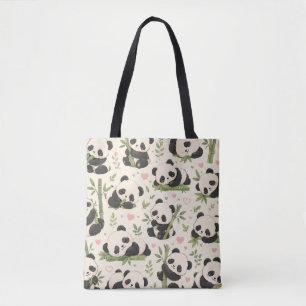 Tote Bag Motif de bébé panda mignon  