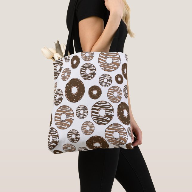 Tote Bag Motif de beignes, beignets de chocolat, beignets d (De près)