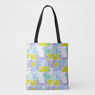 Tote Bag Motif de bloc couleur vache et poulet