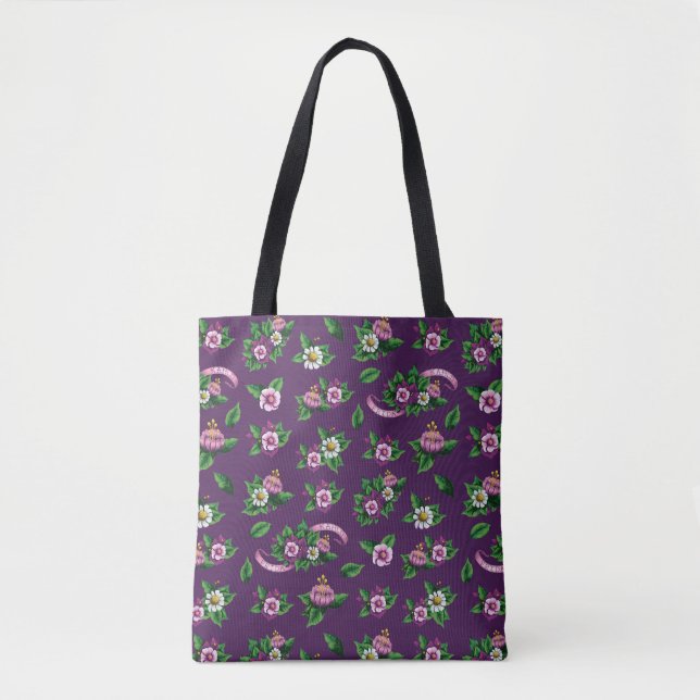 Tote Bag Motif de bouquet floral de Frida Kahlo | Purlpe (Devant)