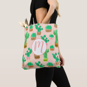 Tote Bag Motif de cactus pointillés