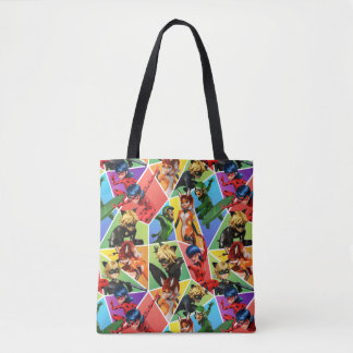 Tote Bag Motif de caractères couleur miquille
