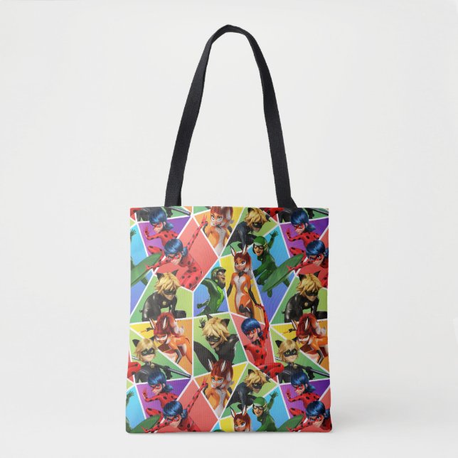 Tote Bag Motif de caractères couleur miquille (Devant)