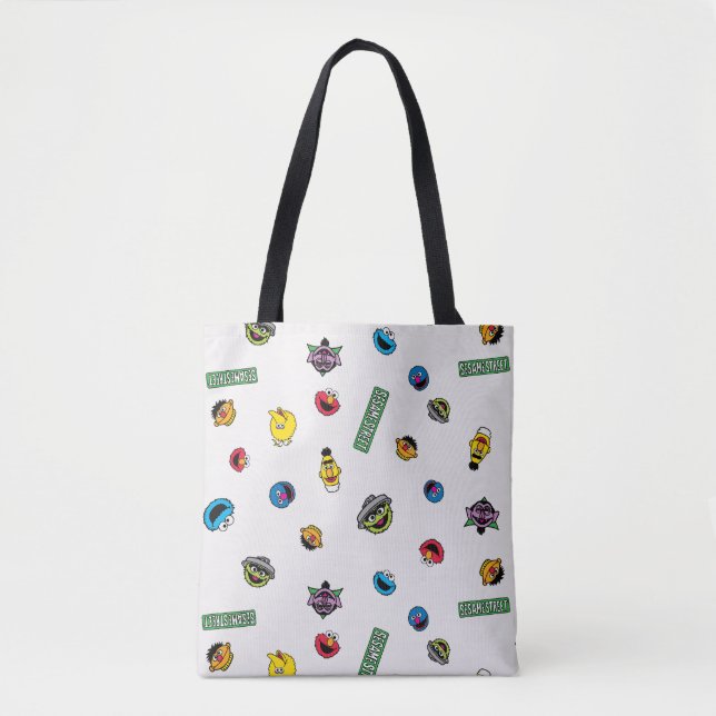 Tote Bag Motif de caractères de rue Sésame (Devant)