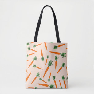 Tote Bag Motif de carottes orange