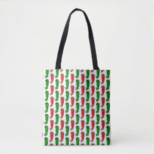 Tote Bag Motif De Cartoon Rouge Et Vert Pepper Divas