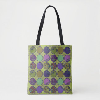 Tote Bag Motif de cercle abstrait dense et global