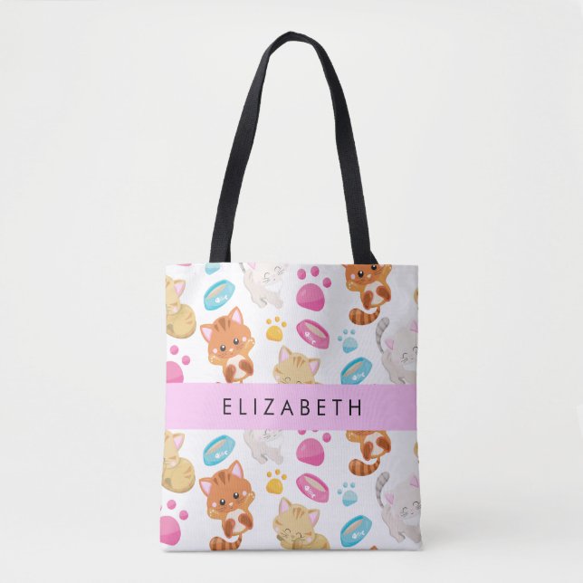 Tote Bag Motif De Chats, Chats Mignons, Kitty, Paws, Votre  (Devant)