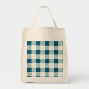Tote Bag Motif de chèque En vichy bleu vert