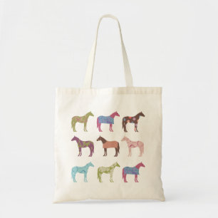 Tote Bag Motif de Cheval coloré