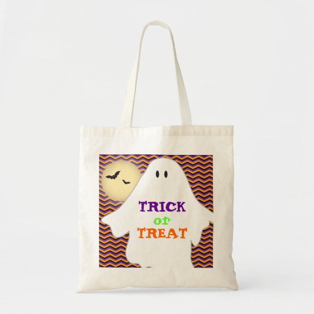 Tote Bag Motif de Chevron et des bonbons ou un sort de (Devant)