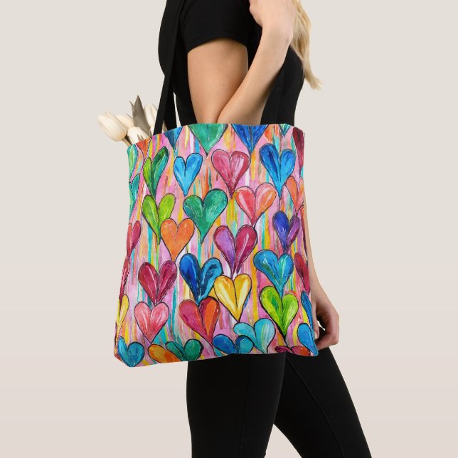 Tote Bag Motif de coeur amusant (De près)