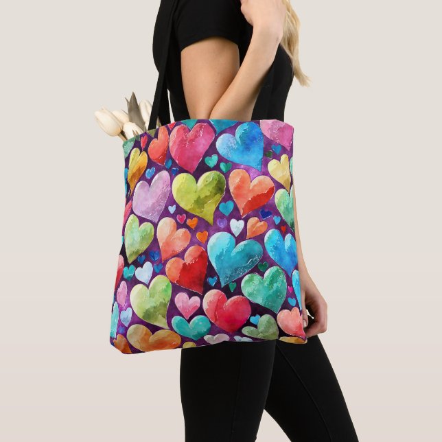 Tote Bag Motif de coeur amusant (De près)