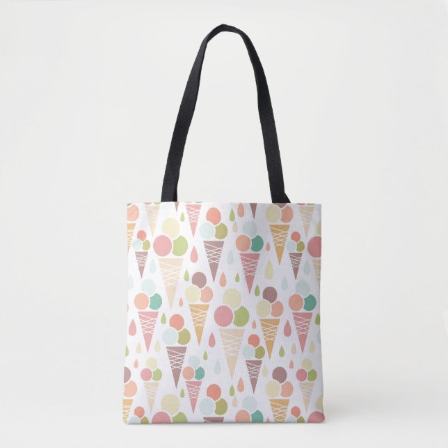 Tote Bag Motif de cornets de crème glacée (Devant)