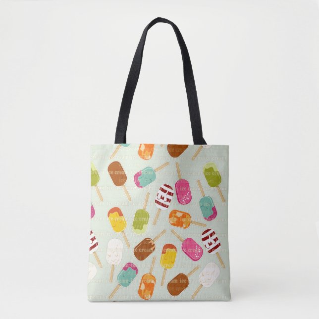 Tote Bag Motif de crème glacée (Devant)