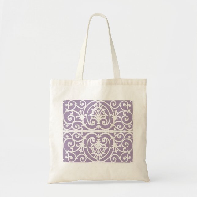 Tote Bag Motif de défilement Lavender (Devant)