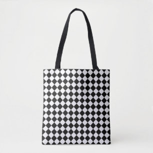 Tote Bag Motif de diamants noir et blanc par Shirley Taylor