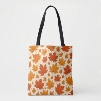Tote Bag Motif de feuilles d'automne