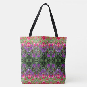 Tote Bag Motif de fleur de kaléidoscope 19 GRAND