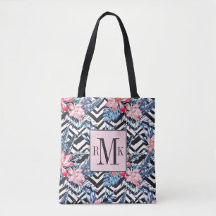 Tote Bag Motif de fleur tropical de Lotus