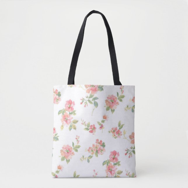 Tote Bag Motif de fleurs (Devant)