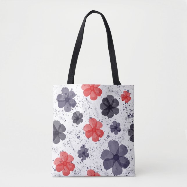 Tote Bag Motif de fleurs d'aquarelle (Devant)