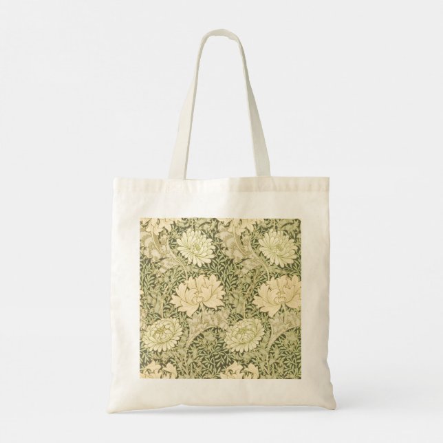 Tote Bag Motif de fleurs de Chrysanthemum (par William Morr (Dos)