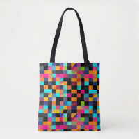 Motif de formes géométriques vives et colorées