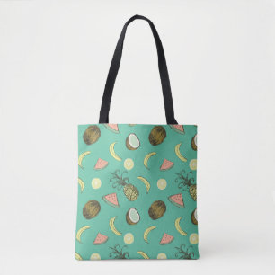 Tote Bag Motif de griffonnage de fruit tropical