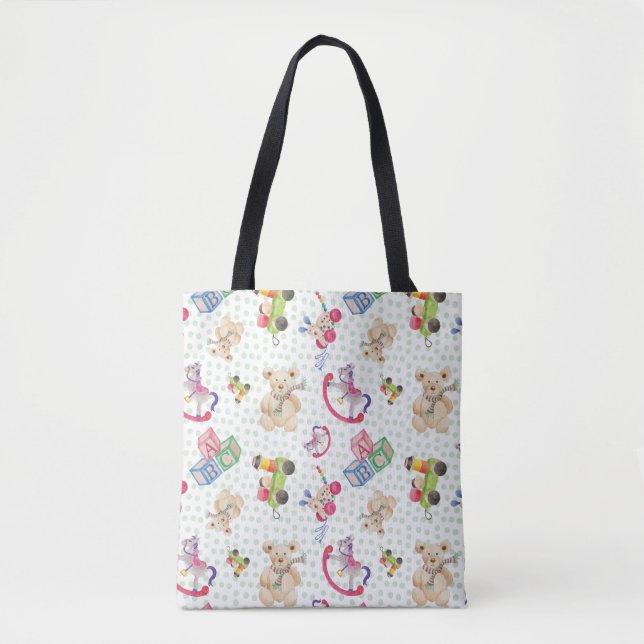 Tote Bag Motif de jouets pour enfants (Devant)