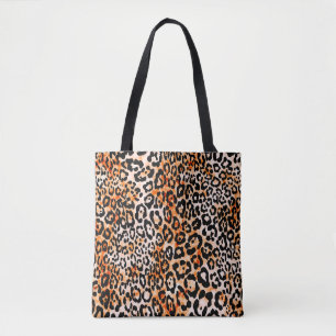 Tote Bag Motif de léopard, dessin à la main