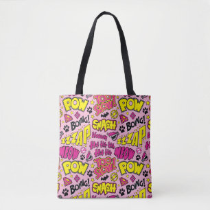 Tote Bag Motif de logos et de phrases comiques Chibi