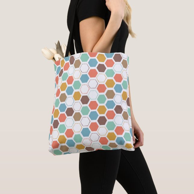 Tote Bag Motif de module de ruche d'abeille (De près)