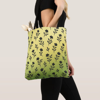 Tote Bag Motif de motifs floraux noirs sans couture