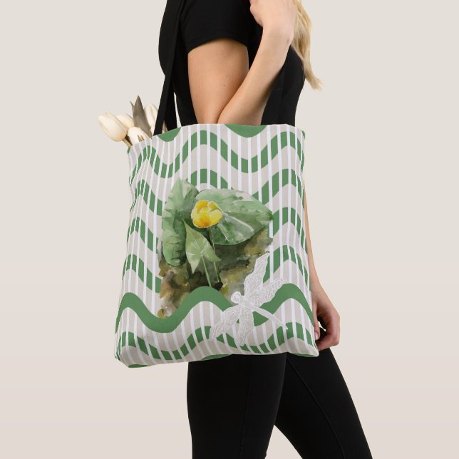 Tote Bag Motif de nénuphars (De près)