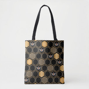 Tote Bag Motif de nid d'abeille