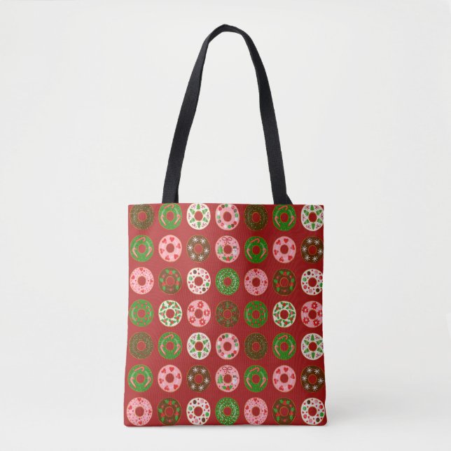 Tote Bag Motif de Noël Donut Holiday (Devant)