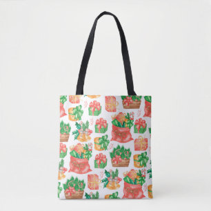 Tote Bag Motif de Noël et Nouvel An sans faille avec un gif