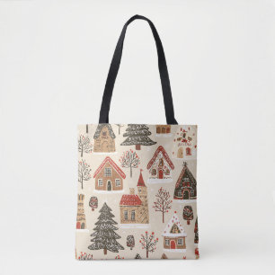 Tote Bag Motif de Noël vintage Woodland (4)
