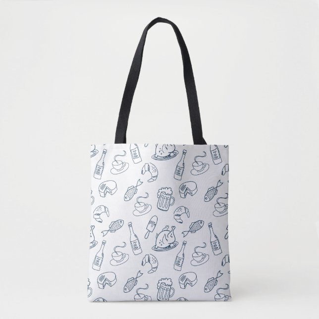 Tote Bag Motif de nourriture (Devant)