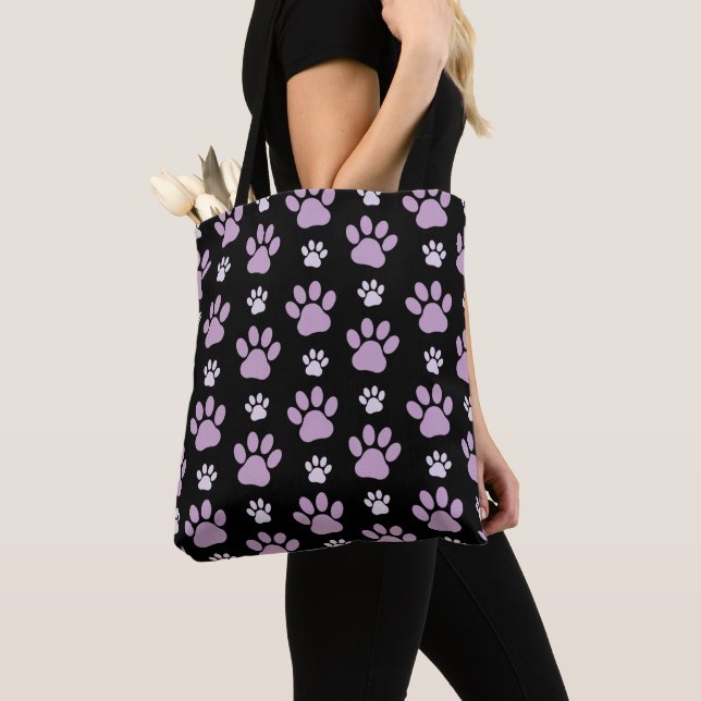 Tote Bag Motif De Pâtes, Pâtes Lilac, Pâtes De Chien, Empre (De près)