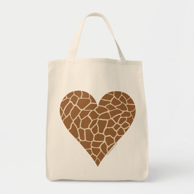 Tote Bag Motif de peau, couleurs de la Girafe (Devant)