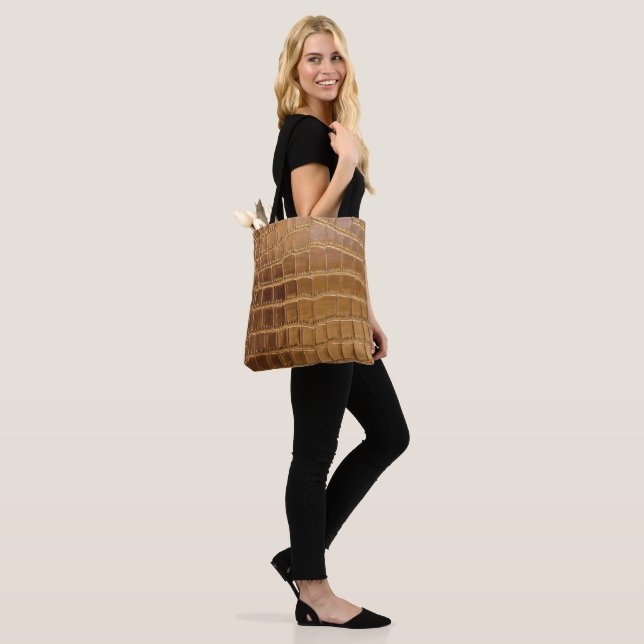 Tote Bag Motif de peau d'animal de cuir de crocodile de (Sur le modèle)