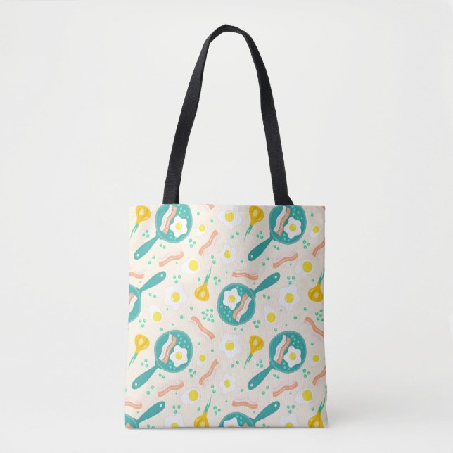 Tote Bag Motif de petit déjeuner (Devant)
