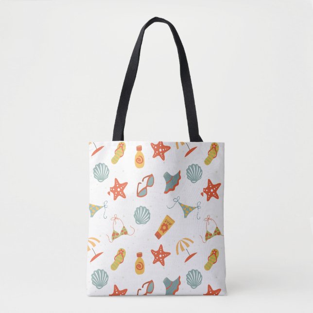 Tote Bag Motif de plage d'été (Devant)