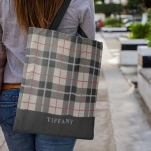 Tote Bag Motif de plaid de tartan de chameau de Thompson de