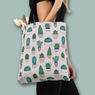 Tote Bag Motif de plante en pot de cactus succulents