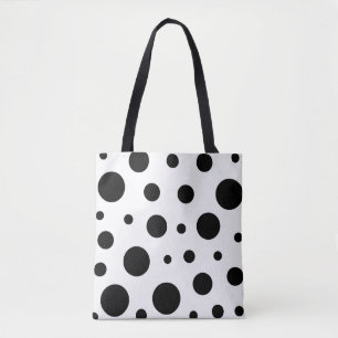 Tote Bag Motif de point noir à la mode de polka