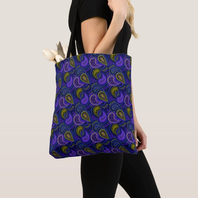 Tote Bag Motif de pois abstrait de concombres turcs (De près)