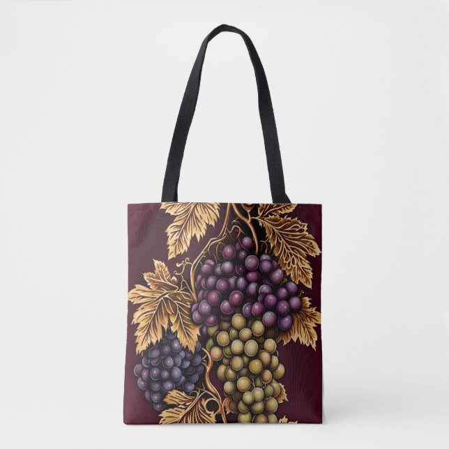 Tote Bag Motif de raisins batik (Devant)
